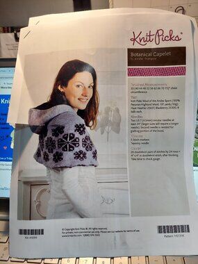 Knit Picks Intermediate/double knit Botanical Caplet kit (no needles, markers)